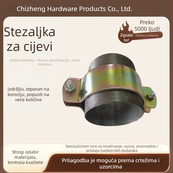 Plošna čelična polukružna stezaljka, ojačana cijevna stezaljka za kvadratne cijevi