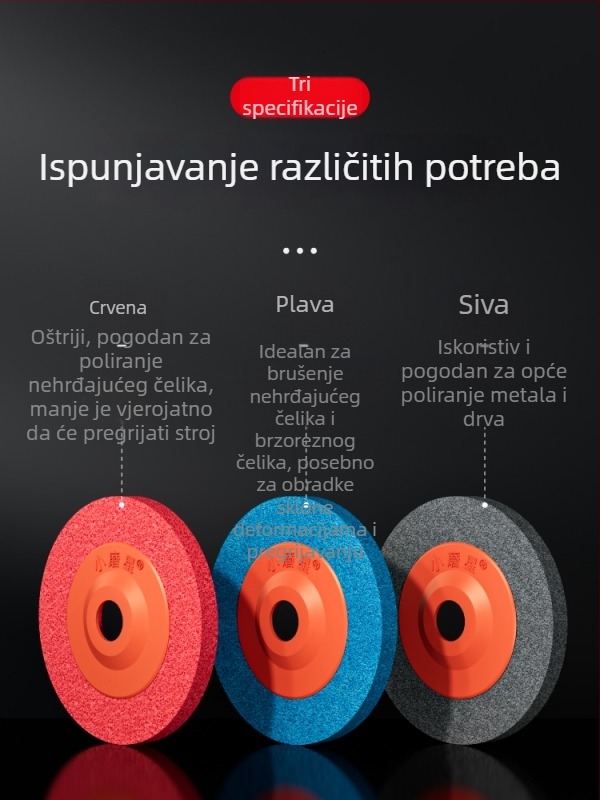 100 × 16 mm Mali abrazivni vlaknasti kotač za kutnu brusilicu – uklanjanje hrđe, poliranje nehrđajućeg čelika, najlon kotač za poliranje