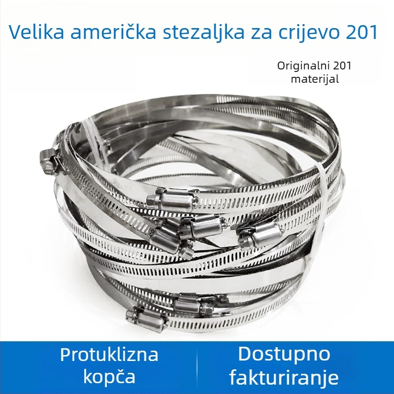 201 nehrđajući čelični steznik za cijevi s prstenom za montažu s otvorima za električne stupove i projekte rasvjete