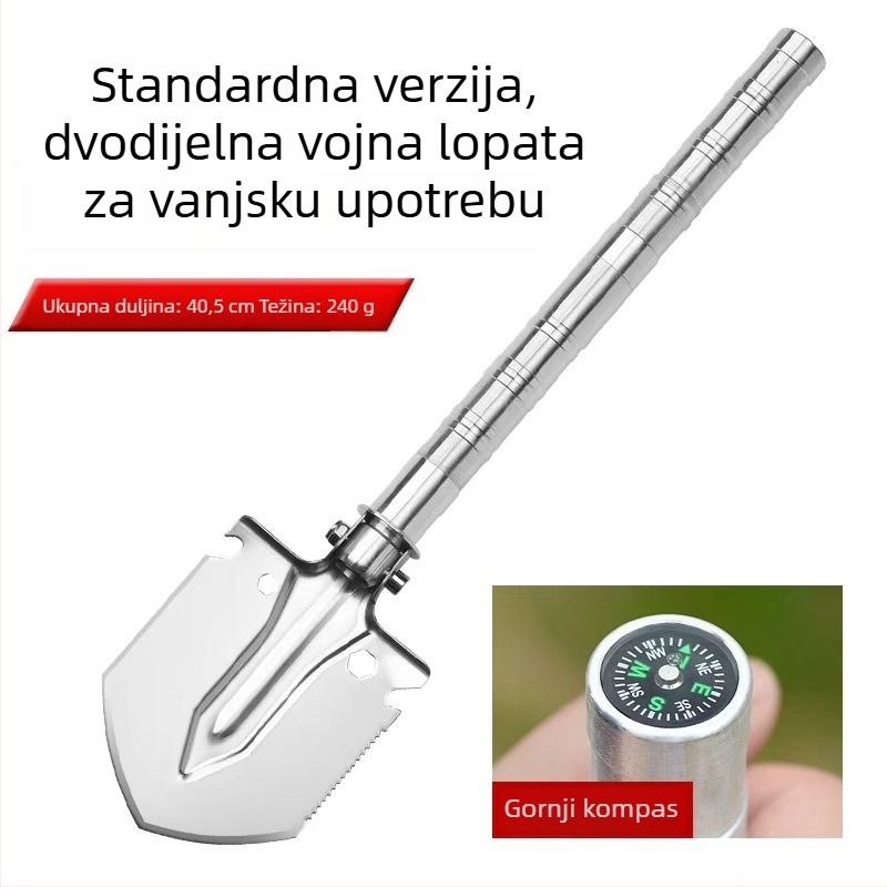 Vanjska višenamjenska sklopiva vojna lopata za vozila, ribolov, vrtlarstvo i poljoprivredu