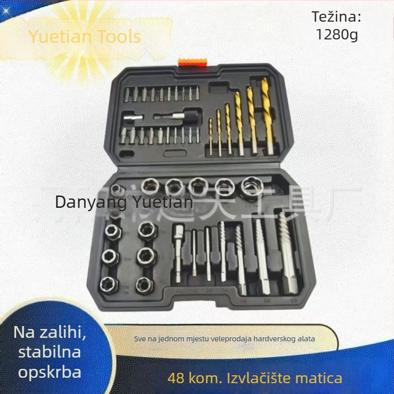 48-dijelni set ekstraktora vijaka sa šesterokutnim navojem