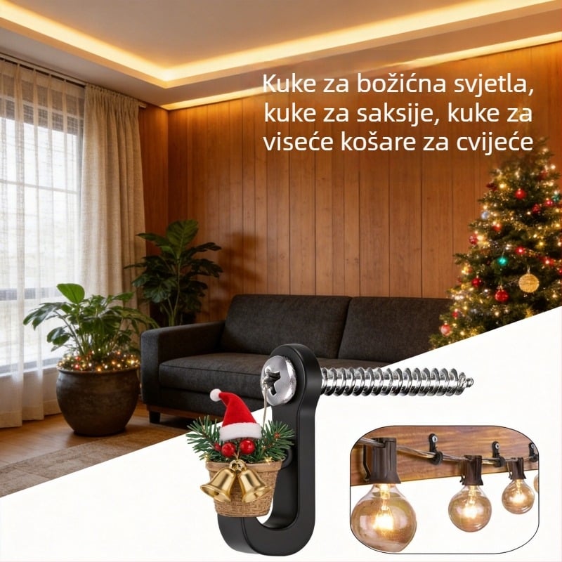 ABS zidni jednoručni kukica za LED trake, posude, viseće košare, šešire i ključeve