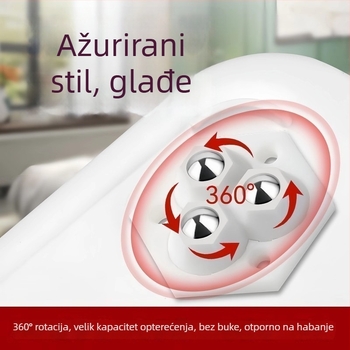 Ljepljiva tiha univerzalna kotačić za namještaj s trostrukim kugličnim ležajem, uklonjivo malo plastično kotač, otporno na habanje