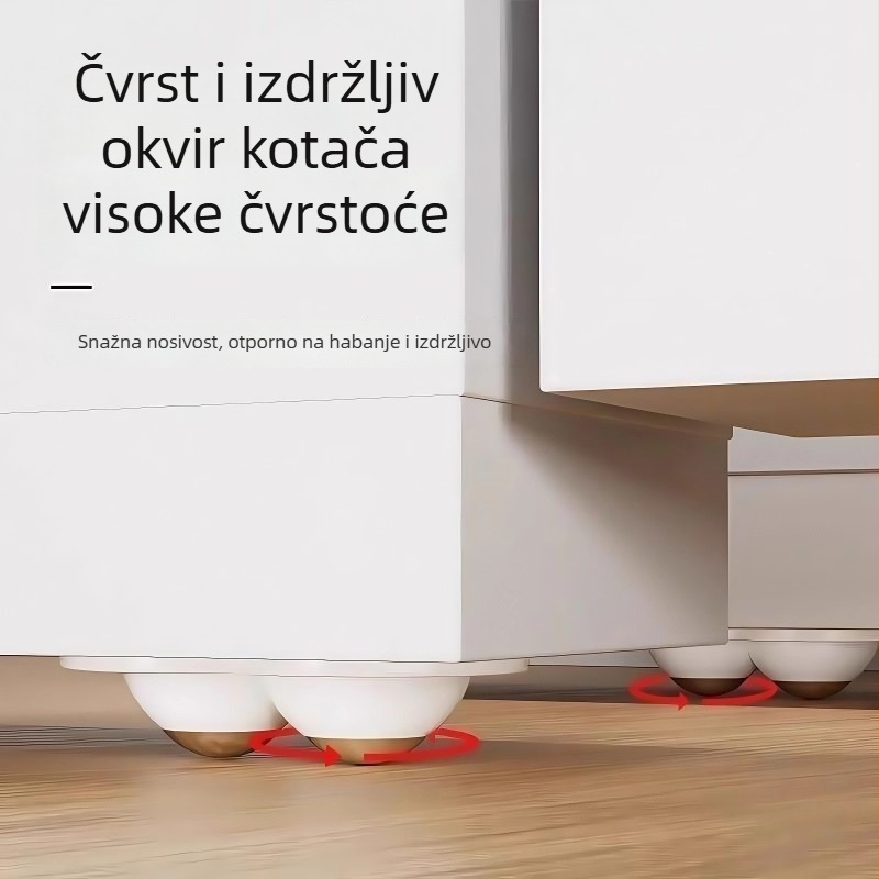 Ljepljiva tiha univerzalna kotačić za namještaj s trostrukim kugličnim ležajem, uklonjivo malo plastično kotač, otporno na habanje