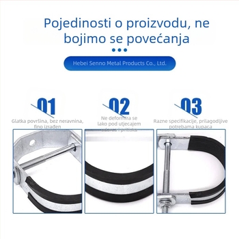 Senno galvanizirana U-oblik stezaljka za snopove cijevi, viseća, dvostruki sloj, protupotresno držač