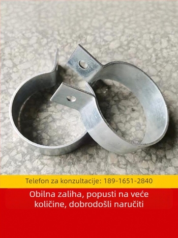 Uzemnjiva skoba za 2-inč galvaniziranu cijev, tip 102O; držač za potpuno kružno i polukružnu cijev, U-oblik držač za jednu cijev.
