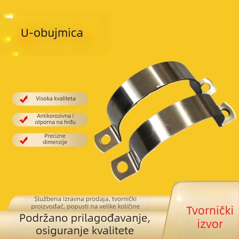 Galvanizirana U-oblik cijevna stezaljka, otporna na hrđu i koroziju, promjer 160