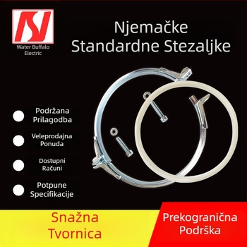 Pozlaćena dvostruka stezaljka za cijev, njemačkog stila, teške izrade, brzo učvršćivanje, modulni prsten
