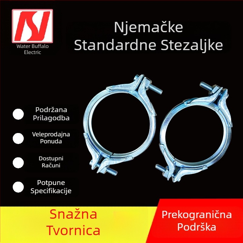 Pozlaćena dvostruka stezaljka za cijev, njemačkog stila, teške izrade, brzo učvršćivanje, modulni prsten