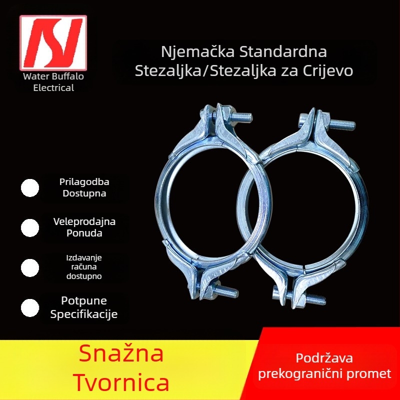Pozlaćena dvostruka stezaljka za cijev, njemačkog stila, teške izrade, brzo učvršćivanje, modulni prsten