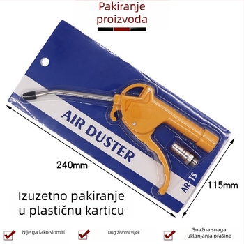 Pneumatsko pištolj za puhanje prašine – set s teleskopskom produžnom mlaznicom i opružnim cijevima