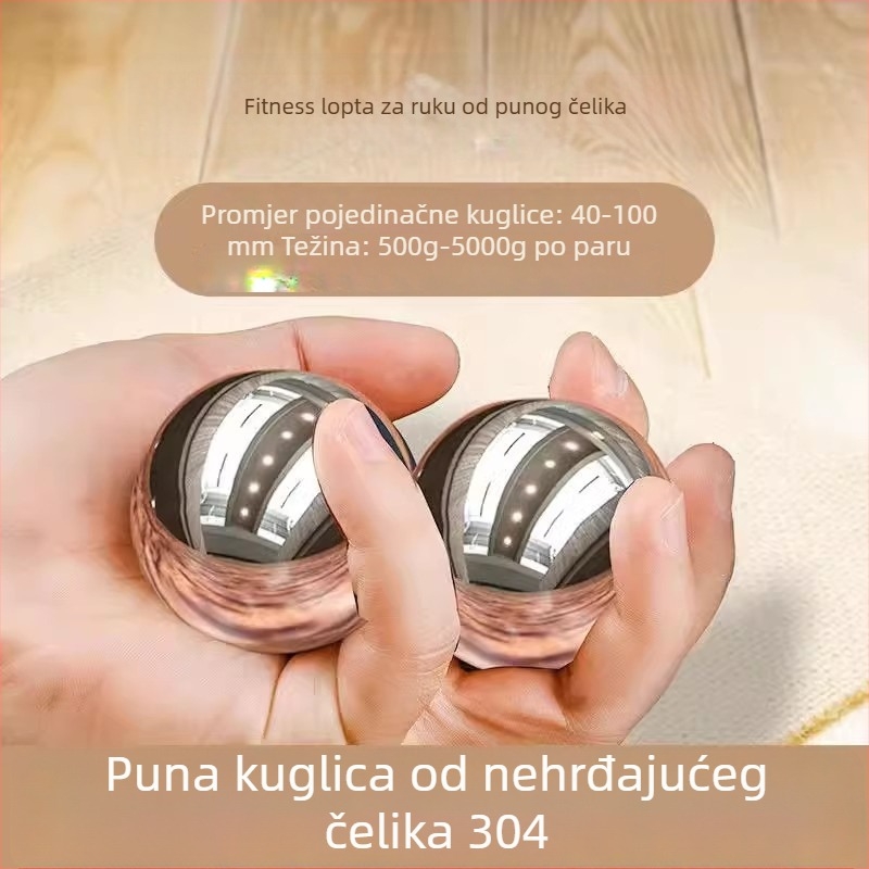 304 nehrđajućeg čelika solidna kugla za držanje i masažu, ručna kugla za masažu, metalna kugla s poliranim površinom