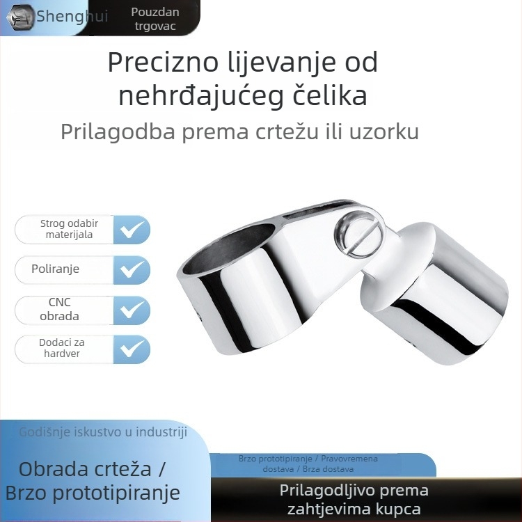 316 nehrđajući čelik — morska hardverska oprema: pribor za nadstrešak, klizna utičnica i poklopac, baza za nadstrešak s planinskim oblikom za jahtu i brzobrod