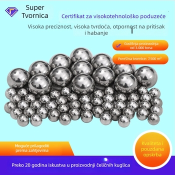 Čelične kuglice od ugljičnog čelika, čvrste kuglice za ležaje, dimenzije 3 mm i 25,4 mm, precizne čelične kuglice