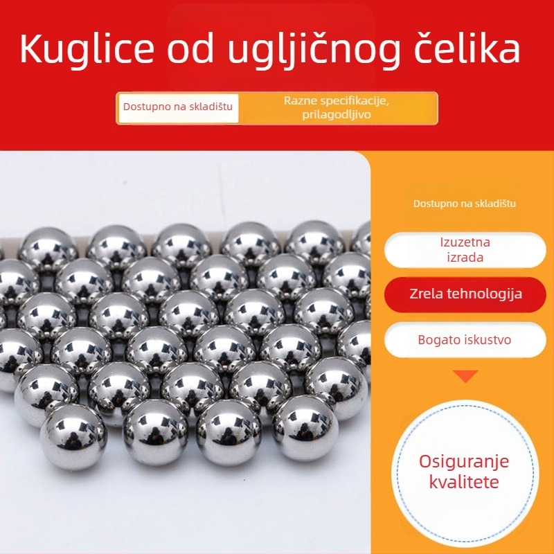 Čelične kuglice od ugljičnog čelika, čvrste kuglice za ležaje, dimenzije 3 mm i 25,4 mm, precizne čelične kuglice
