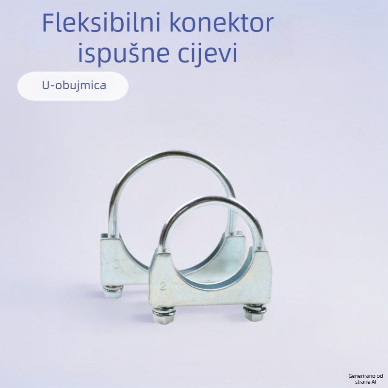 Spona u obliku U za ispušnu cijev, fleksibilno spajanje s valovitom cijevi