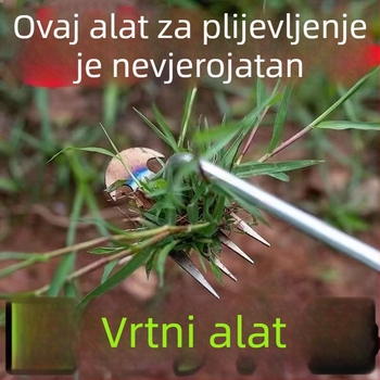 Višenamjenski alat za uklanjanje korova s korijenima, vrtna grabljica od mangan čelika za prozračivanje tla