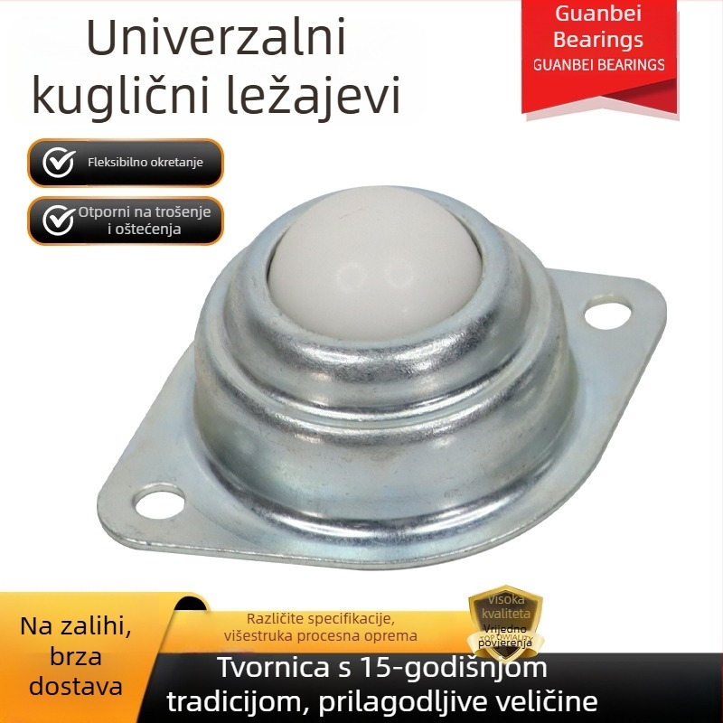 Nerđajući čelični univerzalni kuglični ležajevi za prijenos materijala kroz transportere, teški ležajevi Bull Eye kotača
