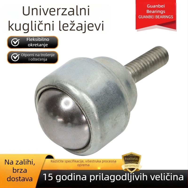 Nerđajući čelični univerzalni kuglični ležajevi za prijenos materijala kroz transportere, teški ležajevi Bull Eye kotača