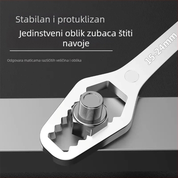 Samozatezajući univerzalni podesivi ključ s dvostrukom glavom Plum Blossom