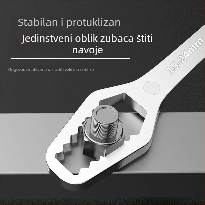 Samozatezajući univerzalni podesivi ključ s dvostrukom glavom Plum Blossom