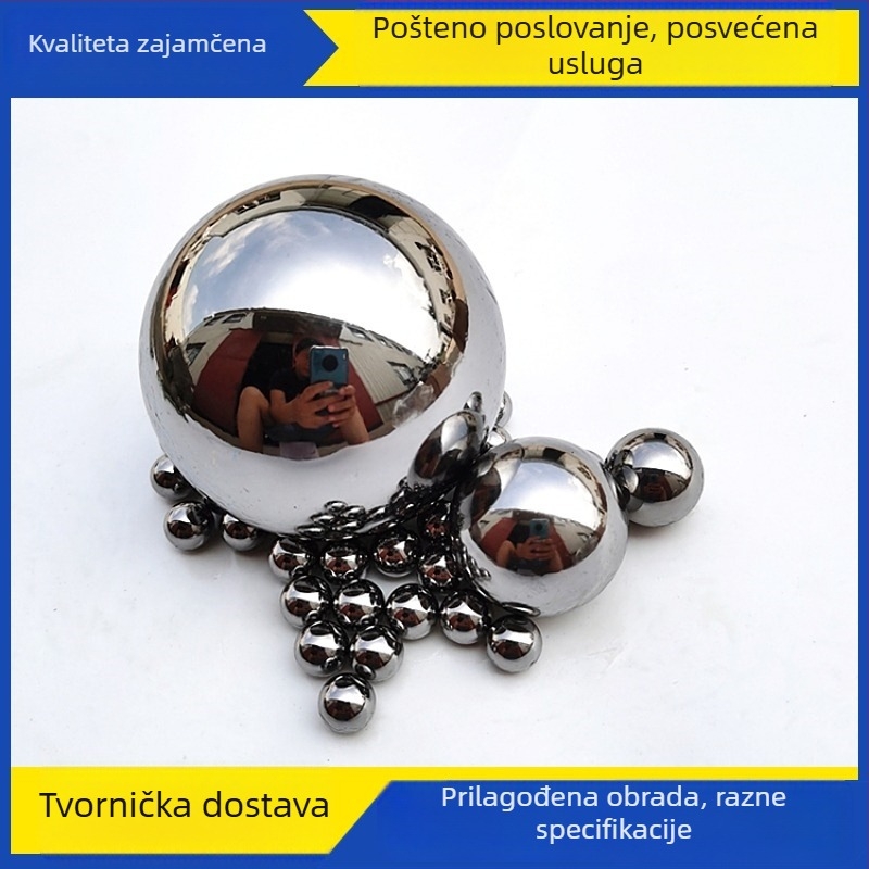 Čelične kuglice čvrstog tipa u veličinama 29/32, 15/16 i 31/32 inča — ugljična čelik, nehrđajući čelik, čelik za ležaje.