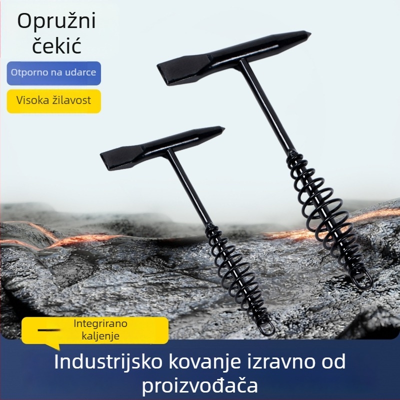 Kladivo s oprugom za zavarivanje s špicastom glavom, uklanjanje hrđe, viseći alat za udaranje