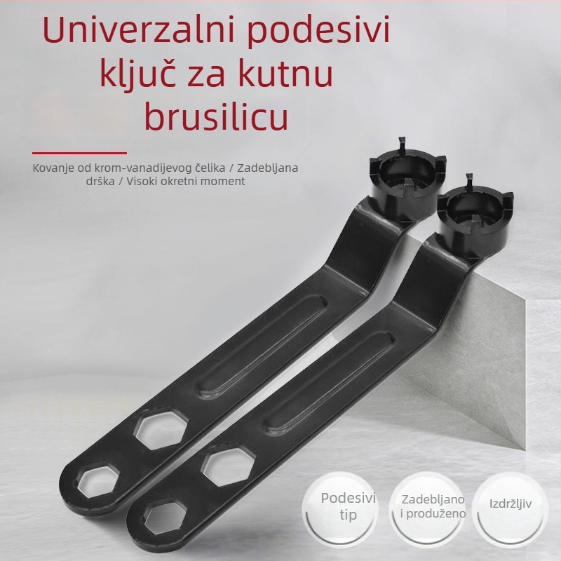 Debeli podesivi ključ za kutnu brusilicu - nastavak s četiri zuba za rastavljanje