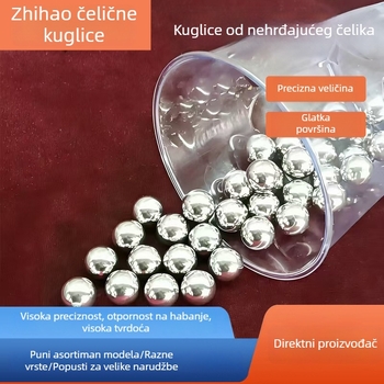 Elektroplatinirana kugla od nehrđajućeg čelika, sjajna površina, čvrsta, 4 mm, 5 mm, 6 mm, 8,5 mm