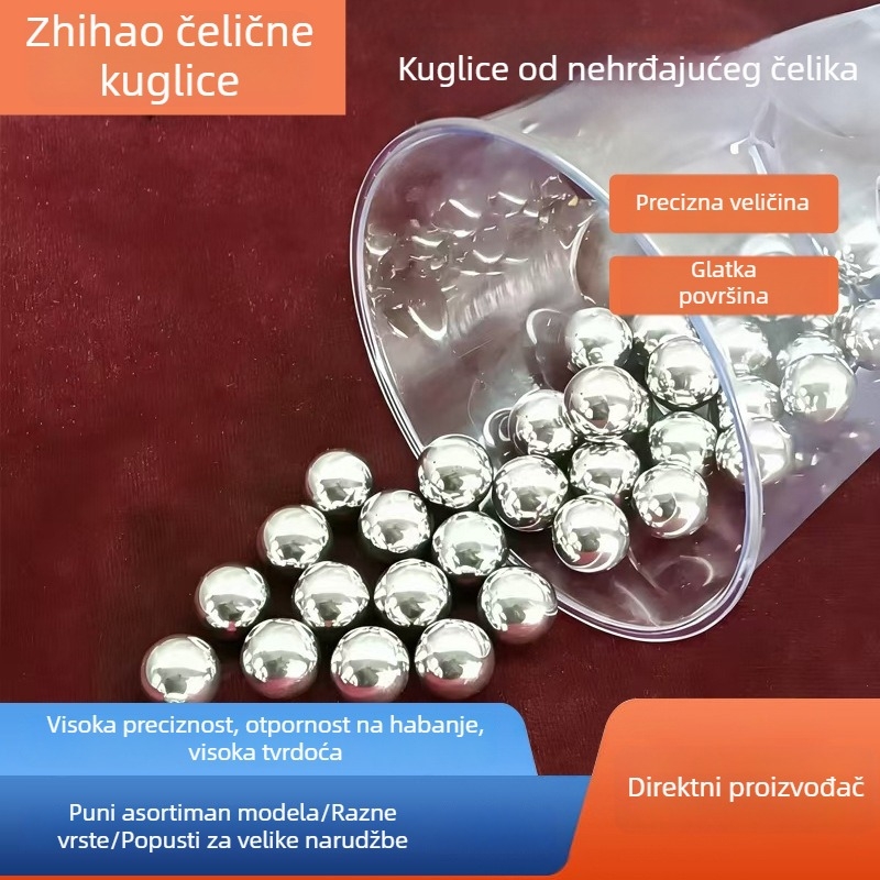 Elektroplatinirana kugla od nehrđajućeg čelika, sjajna površina, čvrsta, 4 mm, 5 mm, 6 mm, 8,5 mm