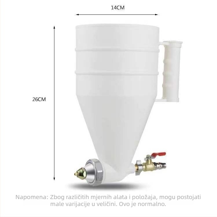 Sanmu pištolj za sprej kamen boje – plastični sprej za latex boju, vanjski zid, pneumatski tip s gornjim punjenjem