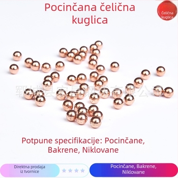 Čelične kuglice s bakrenim premazom, promjera 6–10 mm, za prak, precizno gađanje