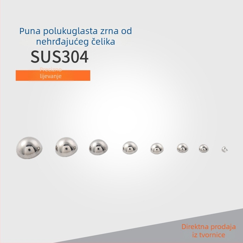 Čvrsta nehrđajuća čelična polusferična perla, 304, otporna na koroziju