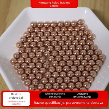 Kugla od čvrstog karbonskog čelika s bakrenim premazom, promjer 0,2–25,4 mm