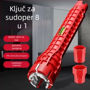 Osam u jednoj – višenamjenski ključ za umivaonik, alat za instalaciju vodovoda i slavina