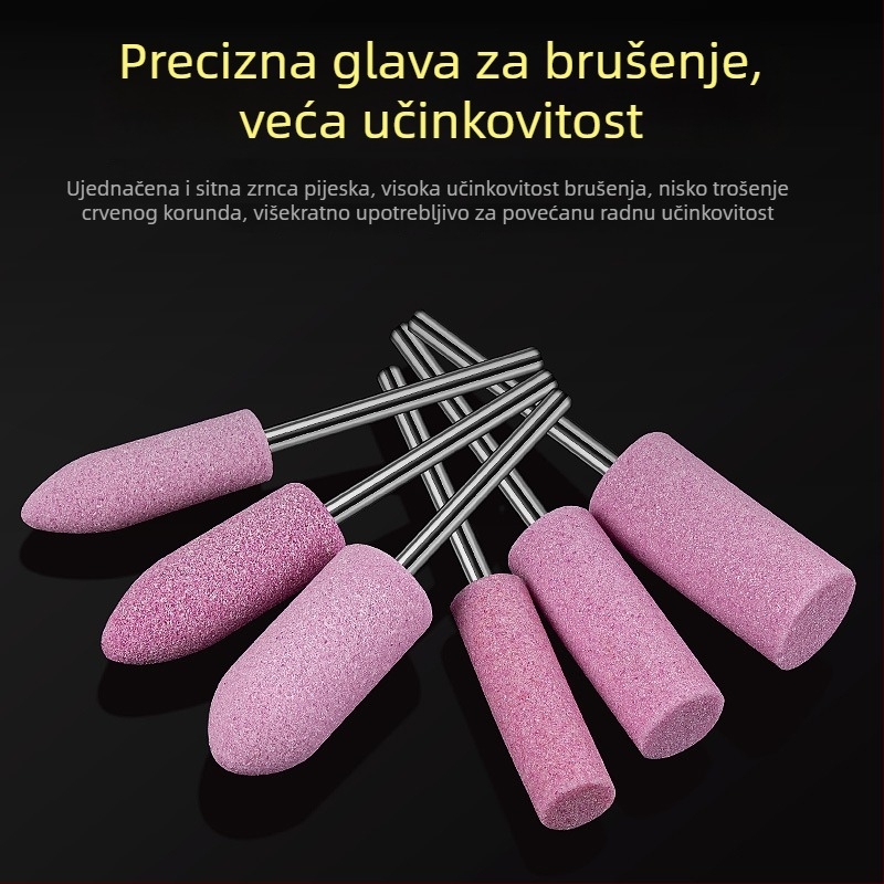 Električna glava za brušenje s dijamantnim abrazivnim diskom, 3 mm osovina, metalna glava za poliranje