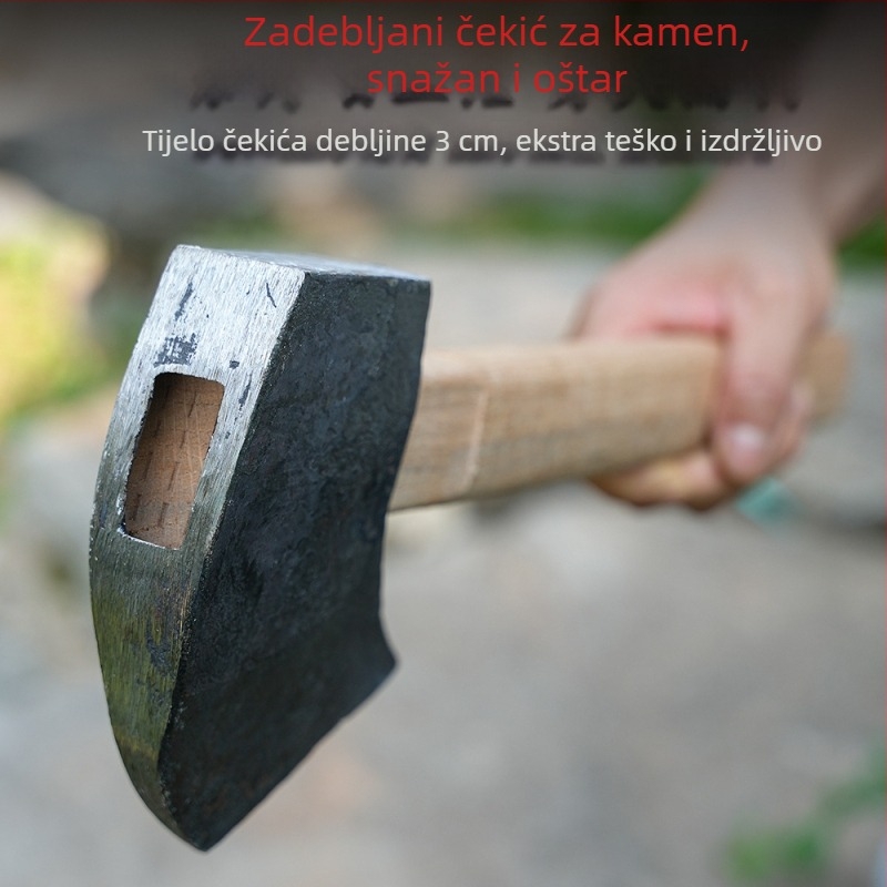 Kamenarski čekić s četvrtastom glavom, starinski ručni čekić za majstore, razni modeli i stilovi za lomljenje kamena