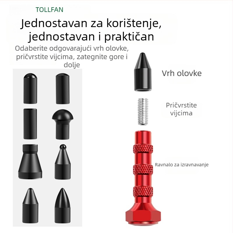 Alat za popravak udubljenja karoserije automobila s nivelirajućom olovkom i gumovim čekićem za nevidljivo izravnavanje površine