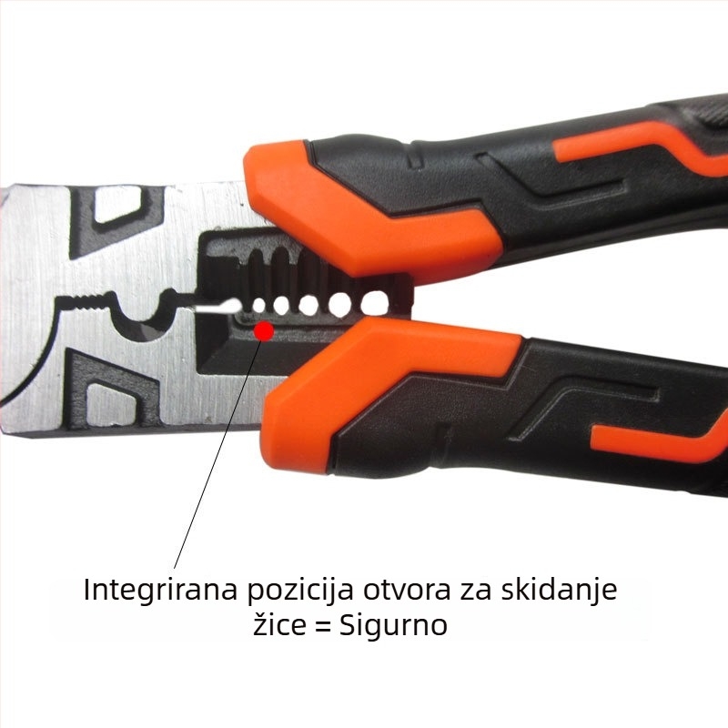 Industrijske višenamjerne kliješta za žice, dijagonalni vrh, krimpanje i skidanje izolacije