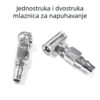 T-tip dvostruka glava mlaznica pumpe za popravak guma na električne bicikle