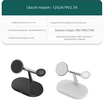 MagSafe magnetski bežični punjač 3-u-1 za telefon, sat i slušalice