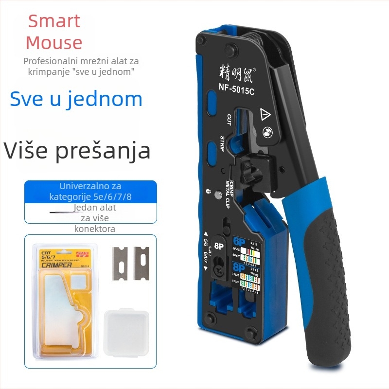 Smart Mouse NF-5015C Kliješta za mrežni kabel, 6P/8P, višenamjenski alat za rezanje žica