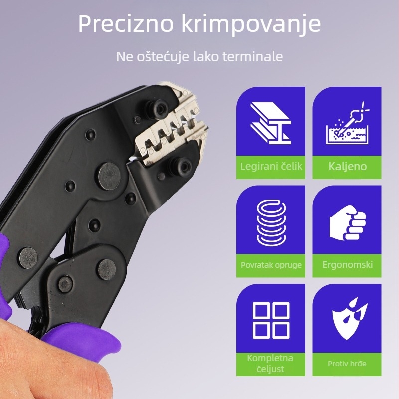 SN tip kliješta za crimpe s mehanizmom zupčanika, modulne čeljusti za terminale, dodatna oprema s prahom pokrivena, set za brzo mijenjanje