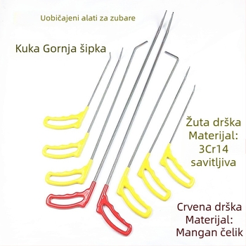 7-djelni set malih kuka za popravak udubljenja na automobilu – alati za popravak bez oštećenja laka