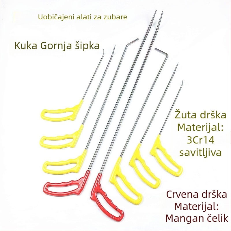 7-djelni set malih kuka za popravak udubljenja na automobilu – alati za popravak bez oštećenja laka