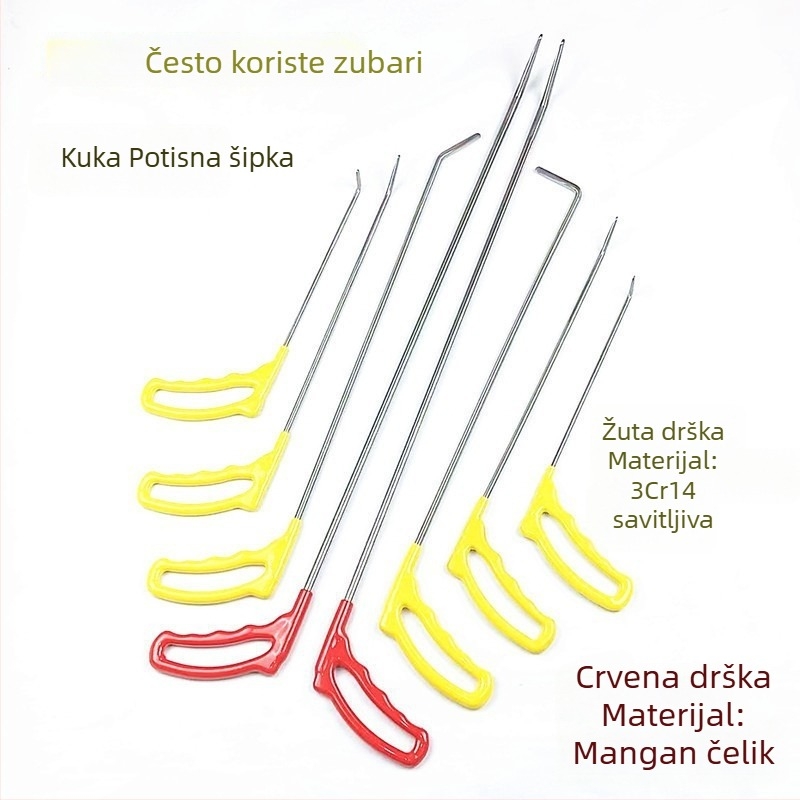 7-djelni set malih kuka za popravak udubljenja na automobilu – alati za popravak bez oštećenja laka