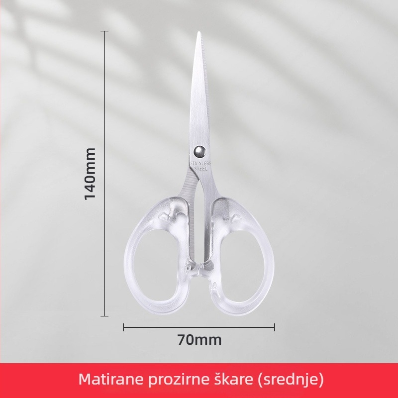 Minimalistične prozirne škare za dnevnik, prijenosne uredske škare, male šivaće škare, škare za rezanje papira, studentski višenamjenski nož