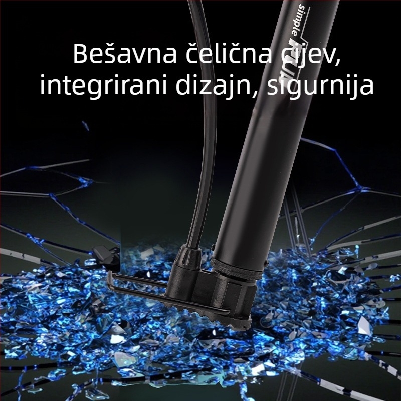Angnet pumpa za zrak za električna vozila i bicikle, visokotlačna pumpa s debelim čeličnim cijevima, napuhivanje košarke, balona i nogometa