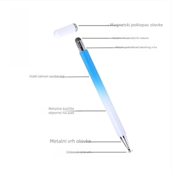 meepss 2-u-1 klips stylus za zaslon na dodir Huawei i Apple tablete i telefone