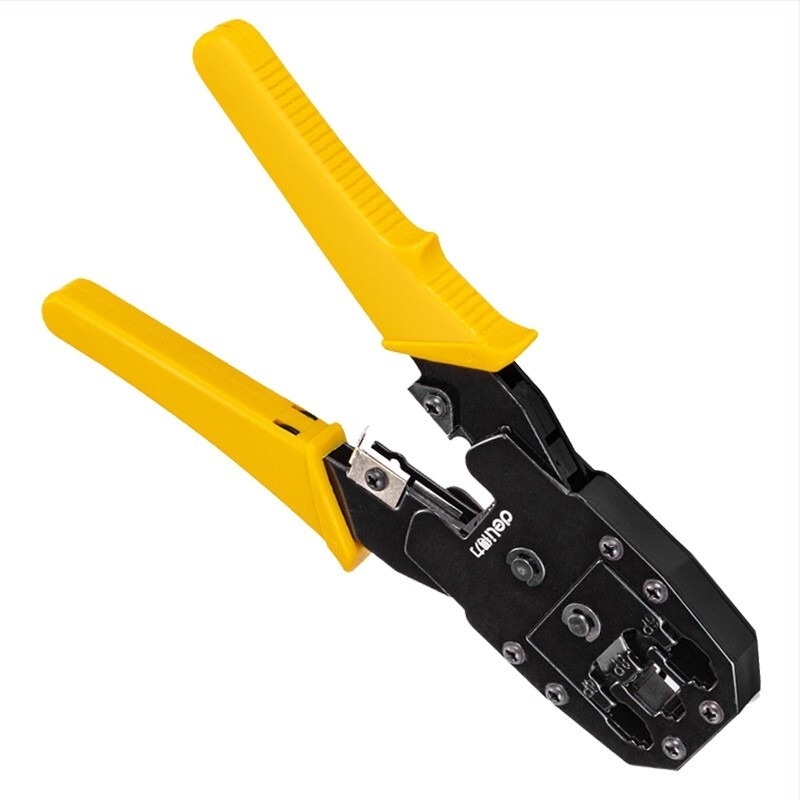 Deli DL2468C Krimp alat za mrežne konektore, 4/6/8P, RJ45/RJ11, ergonomski dizajn